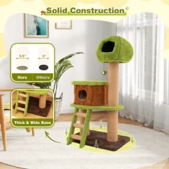 Costway 56" Tall Cat Tower With Mushroom-shaped Nest Condo Climbing Ladder Teasing Ball 14 Costway 56" Tall Cat Tower With Mushroom-shaped Nest Condo Climbing Ladder Teasing Ball -BlueBuffalo Sales Store GUEST 80137228 3b16 4618 8bdf 820c0eae9461