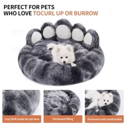 Racxily Upgraded Paw Shape Soothing Round Pet Bed - For Indoor Cats & Small/Medium Dogs, Soft, Machine Washable, Cotton -BlueBuffalo Sales Store GUEST 80146519 8893 4876 836f f31a3668382a