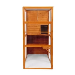 SEVOBAL Pet Crates And Houses Cat Enclosure Window Weatherproof Roof 2 Resting Rooms 2 Platforms For Outdoor Patio Deck, Orange, 76.18"*33.46"*70.08" -BlueBuffalo Sales Store GUEST 807c0f52 542a 4d6f 93e0 cc7779d3cc07