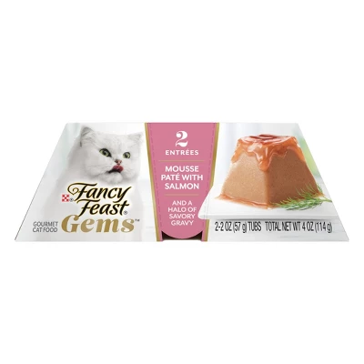 Fancy Feast Gems Seafood, Fish, Salmon Flavor Adult Wet Cat Food - 2oz/2ct 1 Fancy Feast Gems Seafood, Fish, Salmon Flavor Adult Wet Cat Food - 2oz/2ct