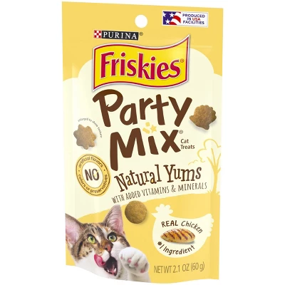 Purina Friskies Party Mix Chicken Natural Yums Crunchy Cat Treats 2 Purina Friskies Party Mix Chicken Natural Yums Crunchy Cat Treats - Image 2