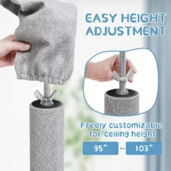 Yaheetech 8-8.6FT Adjustable Floor-to-Ceiling Cat Tree, Blue/Orange -BlueBuffalo Sales Store GUEST 827179d8 37d2 43bd 80e2 937e3b255651