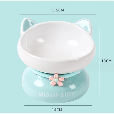 Fairyland™ - Ceramic Cat Bowl With Raised Stand, Cute Ear Design & Anti-Slip Base – Elevated Pet Food & Water Dish For Cats And Small Pets 2 Fairyland™ - Ceramic Cat Bowl With Raised Stand, Cute Ear Design & Anti-Slip Base – Elevated Pet Food & Water Dish For Cats And Small Pets - Image 2