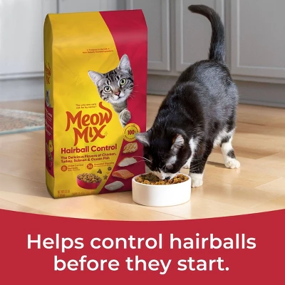 Meow Mix Hairball Control With Flavors Of Chicken, Turkey , Salmon & Ocean Fish Adult Complete & Balanced Dry Cat Food - 6.3lbs 3 Meow Mix Hairball Control With Flavors Of Chicken, Turkey , Salmon & Ocean Fish Adult Complete & Balanced Dry Cat Food - 6.3lbs - Image 3