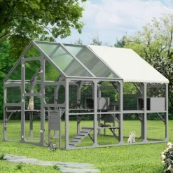 ORRD Large Outdoor Catio Cat Enclosure, Wooden Kitty House With 7 Platforms, 2 Boxes, Bridge & Ramp, Gray -BlueBuffalo Sales Store GUEST 82c319fe f39a 4971 a984 57acba816ede 1