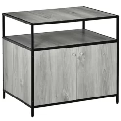 Gulches PawHut Wooden Cat Litter Box Enclosure With Magnetic Doors & Storage - Gray -BlueBuffalo Sales Store GUEST 82d512e2 8a89 47ec 83e0 7503edde74a8