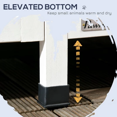 SKYONE Two-Story Outdoor Cat Shelter With Asphalt Roof, Elevated Fir Wood Enclosure, Multiple 6 SKYONE Two-Story Outdoor Cat Shelter With Asphalt Roof, Elevated Fir Wood Enclosure, Multiple - Image 6