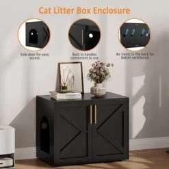 Whizmax Cat Litter Box Enclosure,Hidden Litter Box Furniture,Wooden Litter Box Enclosure Furniture,Indoor Cat House,Side End Table, TV Stand -BlueBuffalo Sales Store GUEST 8380f65e fd98 41d6 ad4a 07c6442f8147