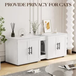 MDF PB Double Cage Cat Litter Cabinet With Dual Compartments, Durable Material, Spacious Design, Easy To Clean, And Stylish Appearance -BlueBuffalo Sales Store GUEST 838aa8b8 ef55 4878 ab35 1737cb47b517