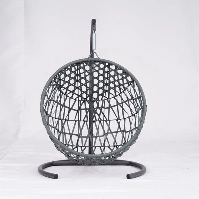 OUTSUPPLY Cat Swing Bed With Stand & Cushion, Rattan Wicker Hanging Hammock For Cats And Small Dogs, Indoor/Outdoor 11 OUTSUPPLY Cat Swing Bed With Stand & Cushion, Rattan Wicker Hanging Hammock For Cats And Small Dogs, Indoor/Outdoor - Image 11