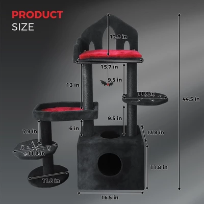 Kumasinova Gothic Style Cat Tree With Coffin Bed,Cat Tower With Scratching Post,Modern Cat Tree Tower For Indoor Cats,Unique Cat Furniture,Black 1 Kumasinova Gothic Style Cat Tree With Coffin Bed,Cat Tower With Scratching Post,Modern Cat Tree Tower For Indoor Cats,Unique Cat Furniture,Black