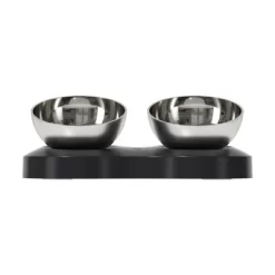 Els Pet 0.5L Dual Stainless Steel Feeding Cat Bowl