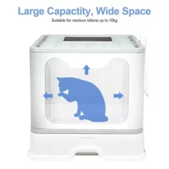 Extra Large Enclosed Cat Litter Tray Box: Foldable Top Entry Cats Toilet With Lid Hooded Kitten Litter Tray & Scoop For Cats Indoor Kittens -BlueBuffalo Sales Store GUEST 84329772 5db3 439b 8cf5 1be91e525e4e