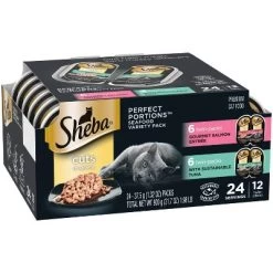 Sheba Perfect Portions Cuts In Gravy Salmon & Sustainable Tuna Premium Wet Cat Food Salmon & Tuna Entrée - 2.6oz/12ct Variety Pack -BlueBuffalo Sales Store GUEST 853891d4 ca90 4b65 9b14 b50ec1d93657