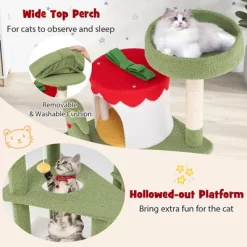 Tangkula 61" Tall Christmas Cat Tree W/ Sisal Scratching Posts Plush Perch & 2 Condos -BlueBuffalo Sales Store GUEST 85a60e4c 4527 4b54 b9e5 cea8d19a3b5e