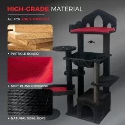 JUJABU Black Cat Tree With Thickened Soft Bed, Multiple Scratching Posts & Sisal Ladder For Large Cats - Halloween Decor -BlueBuffalo Sales Store GUEST 865157ed 4fe4 4124 9351 5163de80edd4