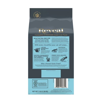 Reveal Pet Food Natural Complete And Balanced Grain Free Dry Cat Food With Fish Recipe Bag - 3lbs 2 Reveal Pet Food Natural Complete And Balanced Grain Free Dry Cat Food With Fish Recipe Bag - 3lbs - Image 2