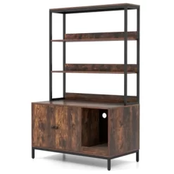 Tangkula 57" Cat Litter Box Enclosure W/ Storage 2-tier Shelves Removable Scratcher -BlueBuffalo Sales Store GUEST 86b1e4db d83d 400a 99c2 f77b633125ce