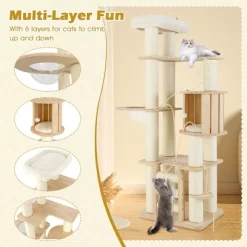 Tangkula 71" Tall Cat Tree W/Cozy Perch Condo Space Capsule 4.6" Scratching Posts 12 Tangkula 71" Tall Cat Tree W/Cozy Perch Condo Space Capsule 4.6" Scratching Posts -BlueBuffalo Sales Store GUEST 87d9e084 05c2 4d98 b5d2 5bf486d52066