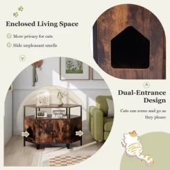 Tangkula Corner Cat Litter Box Enclosure End Table W/ Open Shelf 2 Entries Double Doors Rustic Brown 15 Tangkula Corner Cat Litter Box Enclosure End Table W/ Open Shelf 2 Entries Double Doors Rustic Brown -BlueBuffalo Sales Store GUEST 87ed62de f823 4e1e b631 45dbb10ffc70