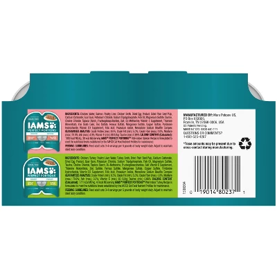 IAMS Perfect Portions Grain Free Indoor Paté Salmon & Turkey Recipes Premium Wet Cat Food - 2.6oz/12ct Variety Pack 1 IAMS Perfect Portions Grain Free Indoor Paté Salmon & Turkey Recipes Premium Wet Cat Food - 2.6oz/12ct Variety Pack