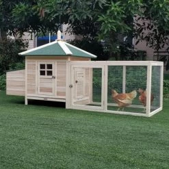Resenkos Rabbit Hutch, Duck Cage Hutch,Chicken Coop, 77" Wooden Chicken Coop With Nesting Box, Removable Tray, Ramp Run, Natural -BlueBuffalo Sales Store GUEST 88356b53 95da 4607 b0b3 6bf82773bab5