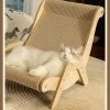 Fairyland™ - Woven Sisal Cat Lounger – Scratch-Resistant Wooden Pet Sofa Bed With Neutral Design For Indoor Cats And Small Dogs