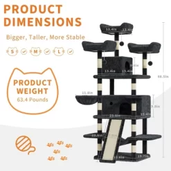 68.5 Inch Multi-Level Cat Tree, Plush Cat Tower With Condo/Sisal Scratching Posts -BlueBuffalo Sales Store GUEST 88d85cd6 7a42 4972 a634 d0bf71aa3e7d