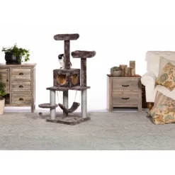 Prevue Pet Products Kitty Power Paws Plush Party Tower Gray, 52 Inch Tall, 7310 -BlueBuffalo Sales Store GUEST 8902cfb0 165c 434d 81e3 373d9ac9497a