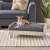 Modern Design Pet Bed, Dog Bed With Water-Resistant Cushion, Pet Bedding With 29.5''Wx17.75''D-Cuddlewood