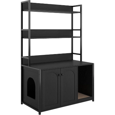 52in Tall Cat Litter Box Furniture, Litter Box Enclosure, 3 Layers Storage Shelf For Most Of Litter-Box, Indoor Cat House Kitty Washroom 4 52in Tall Cat Litter Box Furniture, Litter Box Enclosure, 3 Layers Storage Shelf For Most Of Litter-Box, Indoor Cat House Kitty Washroom - Image 4