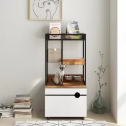 FURNIinspire Pet Tower Cat Tree Cat Tower, Pet Furniture Cat Cabinet, Versatile Cat Litter Box Enclosures, Cat Playhouse, White, 23.62"*18.9"*48.03" -BlueBuffalo Sales Store GUEST 8a6e84e0 0060 4a43 b0ed b1063c25793a 1