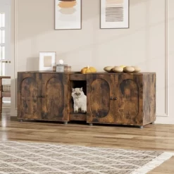 Cat Litter Box Enclosure With Removable Tray, Storage Cabinet & Easy Entry For A Tidy, Odor-Free Home -BlueBuffalo Sales Store GUEST 8a8fedc5 68b4 404a 8892 82730e1d12d2