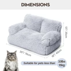 Mewoofun Pet Beds Durable Pet Couch Bed For Cats, Small Dogs, Soft Calming Sofa, With Non Slip Bottom And Washable Design, Gray, 30"*18"*13" -BlueBuffalo Sales Store GUEST 8b384f7f f19e 47c0 9841 8b8b0af38af7