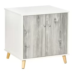 PawHut Wooden Cat Litter Box Enclosure, Multipurpose Anti-Tracking Pet Kitten House, Indoor End Table With Magnetic Doors & Storage Shelves, White -BlueBuffalo Sales Store GUEST 8b5bbfc2 a334 442c 8fa2 b8f3990cef6b