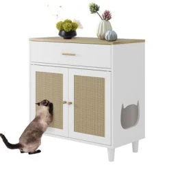 Cat Litter Box Cabinet Corner Hidden Litter Box Enclosure With Scratching Board Doors -BlueBuffalo Sales Store GUEST 8c1c0049 f7c5 456c 89cb 9d097bcadbfa