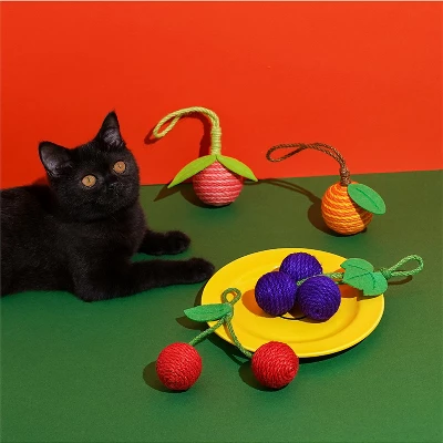 Zeze Fruit Sisal Rope Ball Cat Toy 6 Zeze Fruit Sisal Rope Ball Cat Toy - Image 6
