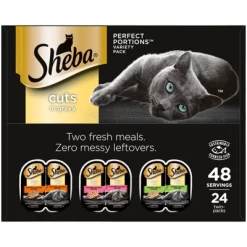 Sheba Perfect Portions Cuts In Gravy Chicken, Salmon & Turkey Entrée Premium Wet Cat Food - 2.6oz/24ct Variety Pack -BlueBuffalo Sales Store GUEST 8cb6632f b21e 4332 96fa e31d2c8d0ea4