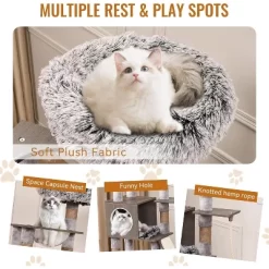 2-in-1 Cat Tower With Multiple Platforms, 66.9in Tall Hidden Washroom Litter Box Enclosure With Cat Tree, Wooden Cat Condo With Scratching Post, Gray 11 2-in-1 Cat Tower With Multiple Platforms, 66.9in Tall Hidden Washroom Litter Box Enclosure With Cat Tree, Wooden Cat Condo With Scratching Post, Gray -BlueBuffalo Sales Store GUEST 8cfbef33 d6b5 4903 8b7b 1263f94d8622