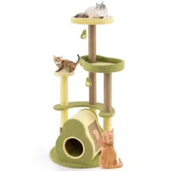 Tangkula Avocado Cat Tree Multi-level Cat Tower W/ Private Condo Cat Self-grooming Brush -BlueBuffalo Sales Store GUEST 8f3ab036 8003 41b3 9558 06343971b5cd