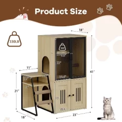 Cat Litter Box Enclosure, Double Cat House With Storage, Enclosed Litter Box Furniture With Ladder -BlueBuffalo Sales Store GUEST 9010c5a1 2363 487e 9f33 e568dab55da2