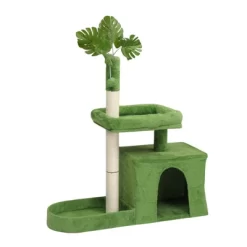 Karl Home 36 Inch Green Cat Tree With Leaves Multi-level Cat Tower With Scratching Post Condo -BlueBuffalo Sales Store GUEST 901a6fe3 caaa 4e0a b10f 09303a481d27