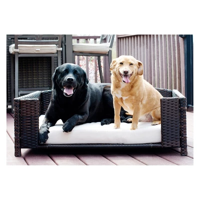 Iconic Pet Beds For Dogs And Cats - Rattan Rectangular Sofa - Brown 6 Iconic Pet Beds For Dogs And Cats - Rattan Rectangular Sofa - Brown - Image 6