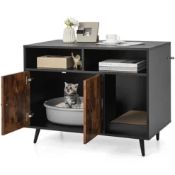 Tangkula Cat Litter Box Enclosure W/ Scratching Pad End Table Nightstand Hidden Washroom -BlueBuffalo Sales Store GUEST 906a7c55 862e 46a3 81dd 8ddde38dce42