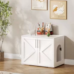 Whizmax Cat Litter Box Enclosure, Hidden Cat Litter Box Furniture With With 2 Doors And Pads, Wooden Kitty Litter Box Cabinet Furniture -BlueBuffalo Sales Store GUEST 9091aaf0 8ff1 48ec a30c 2b7f1ae6122d