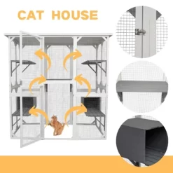 Gulches Cat Cage Box Lovely House Cute Pet Play Speace Wooden White Medium -BlueBuffalo Sales Store GUEST 90a608ea 5efd 4adb 9ef8 44cdcf3c0b25