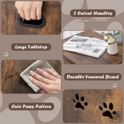 Tangkula Wooden Cat Litter Box Enclosure Flip-Top Hidden Washroom Bench W/ Side Entrance -BlueBuffalo Sales Store GUEST 90ef4a5f 46f2 4ddf 8a30 892777bf1cd7