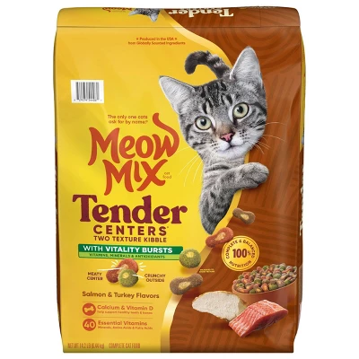 Meow Mix Tender Centers Salmon And Turkey Flavor Dry Cat Food - 14.2lbs 5 Meow Mix Tender Centers Salmon And Turkey Flavor Dry Cat Food - 14.2lbs - Image 5