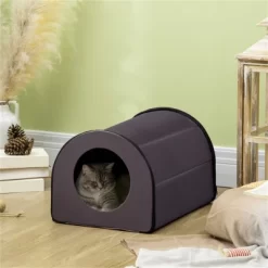 FURNIinspire Pet Crates And Houses Portable Heated Cat Bed Waterproof Pet House, Indoor Comfy Folding Cat House, Black, 21.25"*15.74"*13.5" -BlueBuffalo Sales Store GUEST 9179c48d db5c 41c6 a655 39e5c3580f08
