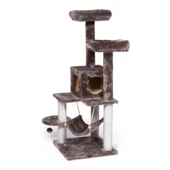 Prevue Pet Products Kitty Power Paws Plush Party Tower Gray, 52 Inch Tall, 7310 -BlueBuffalo Sales Store GUEST 91cfc884 b5c8 44bb 8827 4d1a1368b485